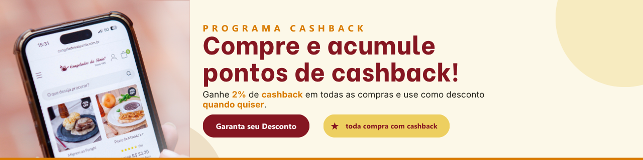 Banner Congelados da Sônia Cashback